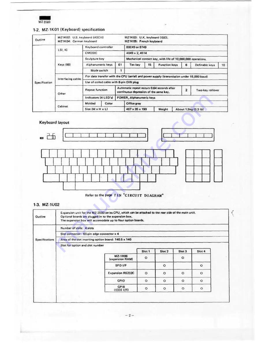 Sharp MZ-350C Скачать руководство пользователя страница 3