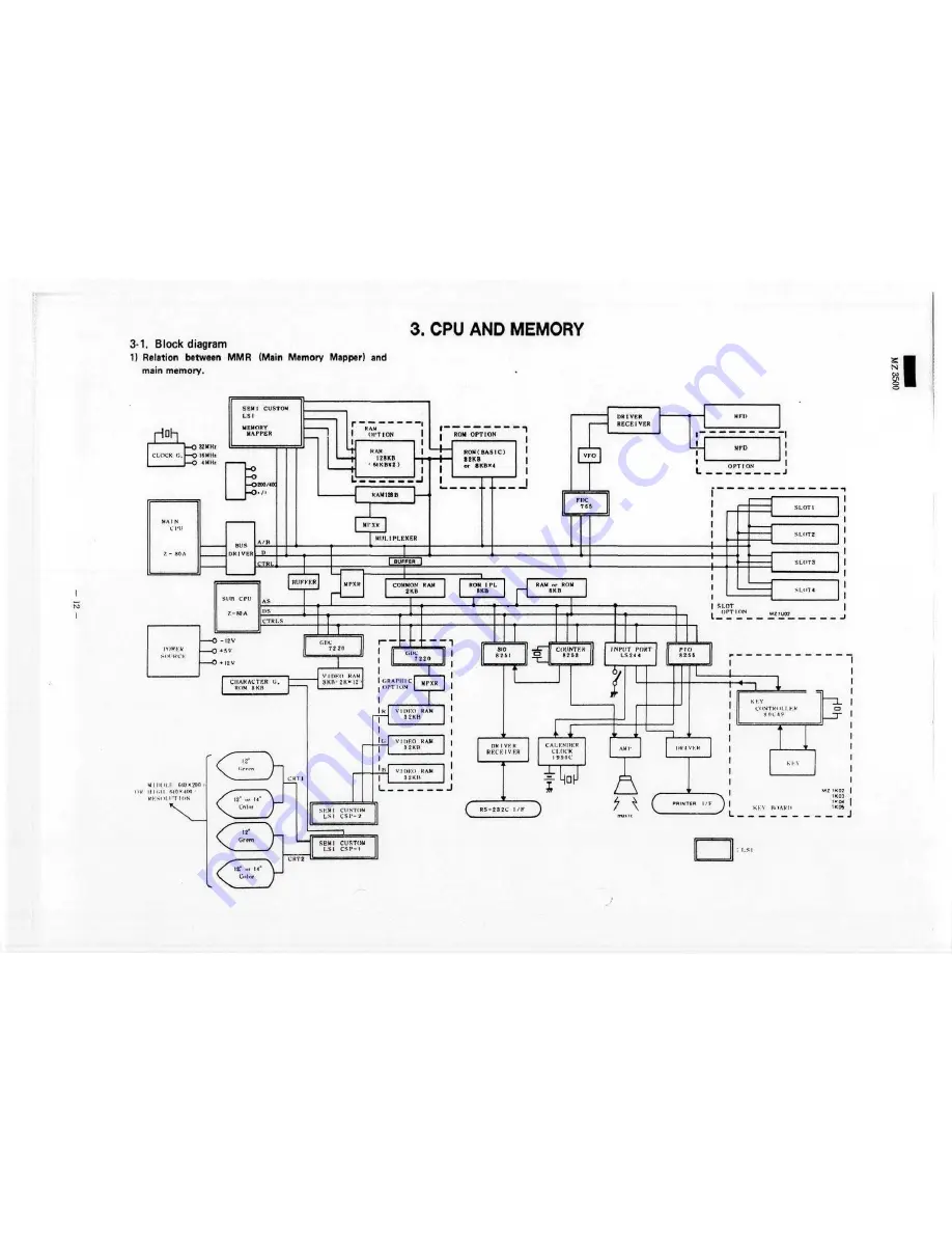 Sharp MZ-350C Service Manual Download Page 13