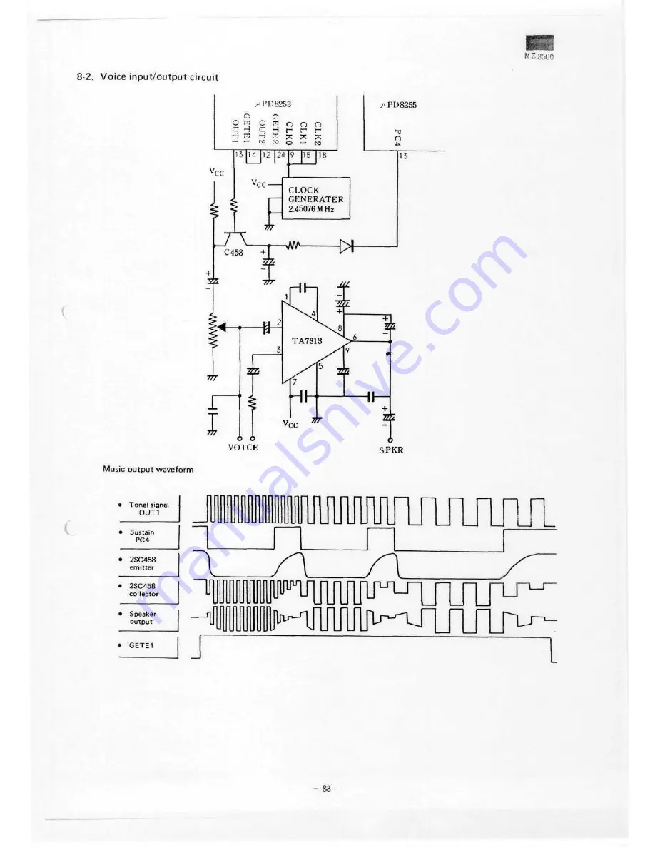 Sharp MZ-350C Service Manual Download Page 76