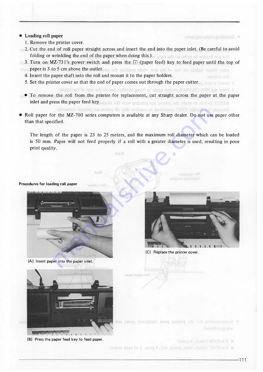 Sharp MZ-700 Series Скачать руководство пользователя страница 113