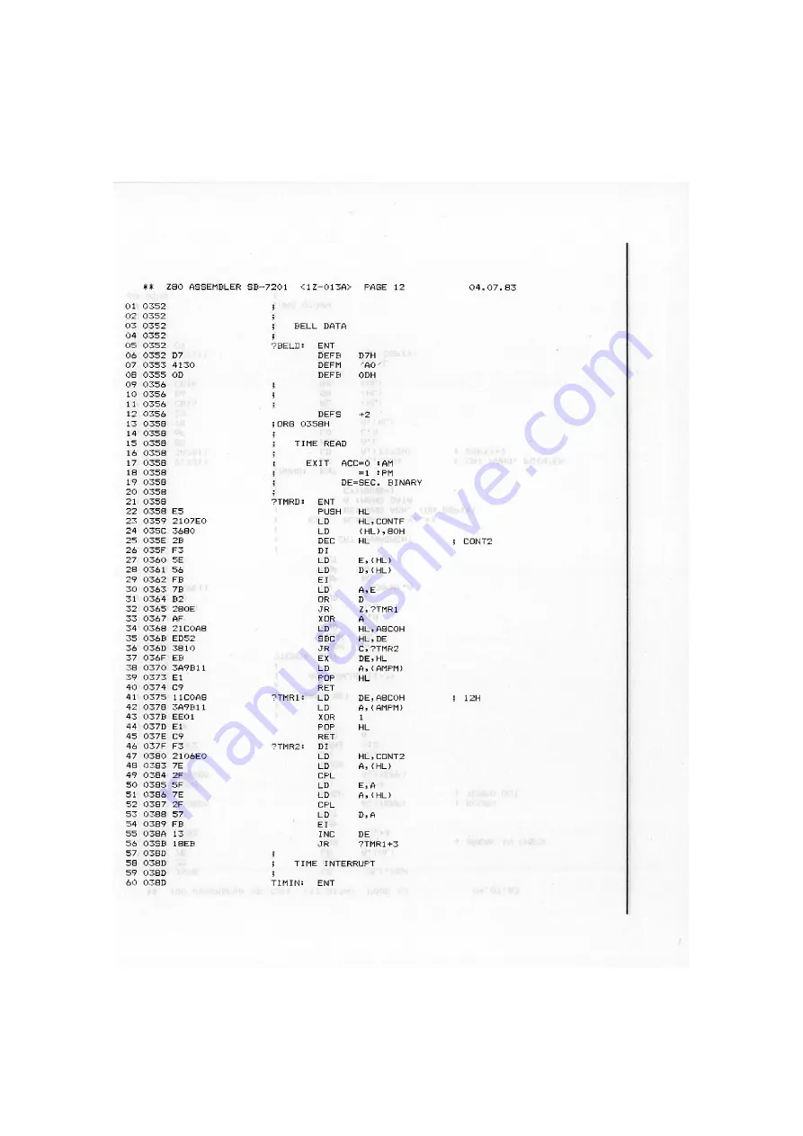 Sharp MZ-700 Series Скачать руководство пользователя страница 183