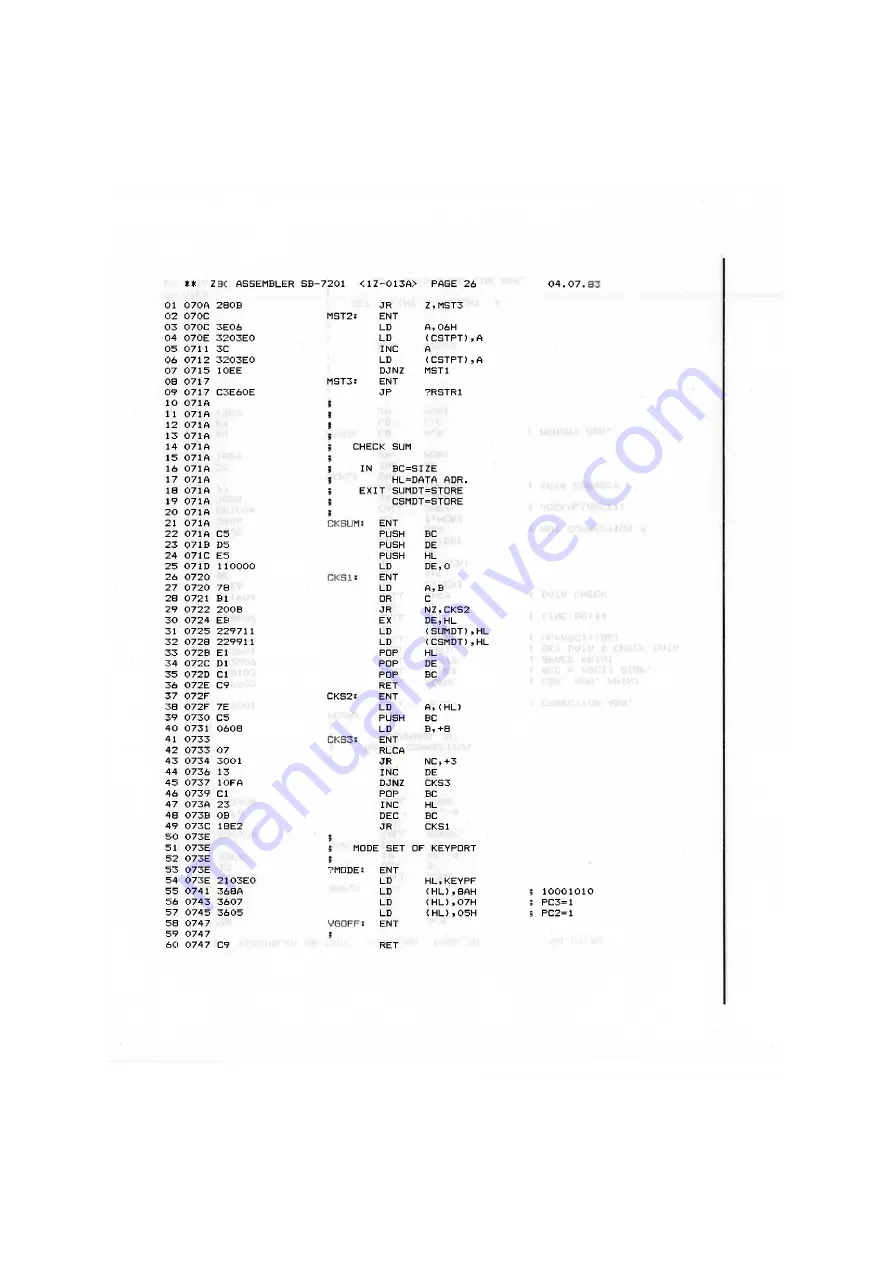 Sharp MZ-700 Series Owner'S Manual Download Page 197