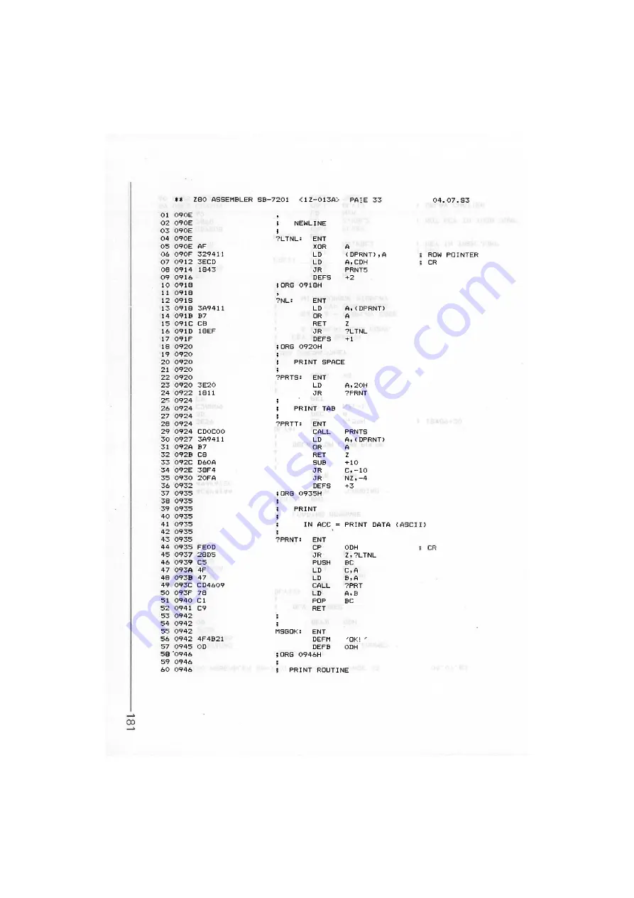 Sharp MZ-700 Series Скачать руководство пользователя страница 204