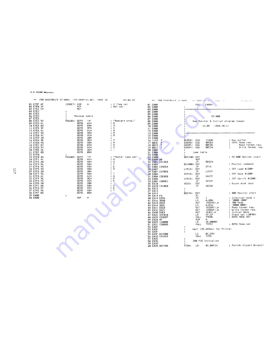 Sharp MZ-800 Technical Reference And User'S Manual Download Page 123