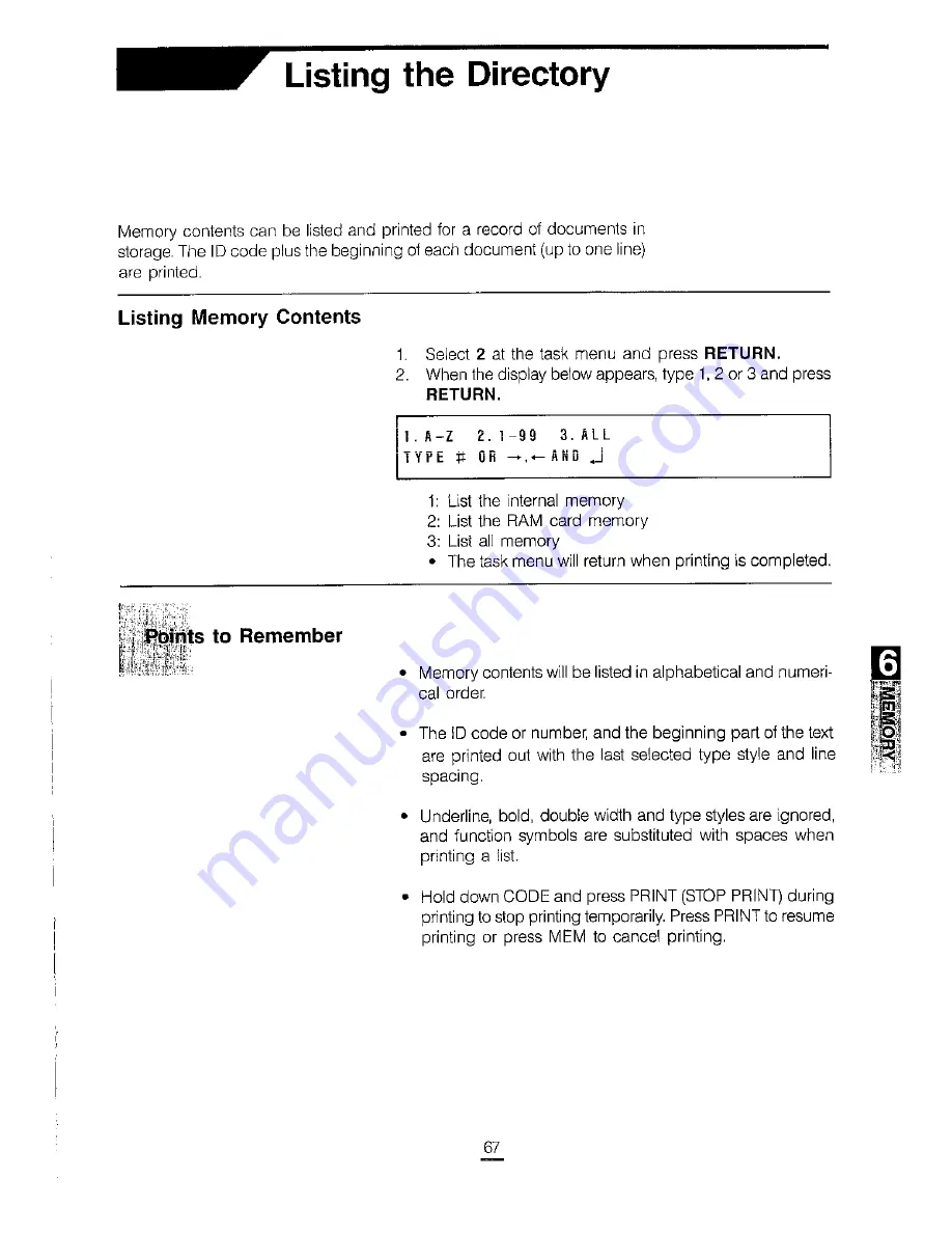 Sharp PA-1050 Operation Manual Download Page 71