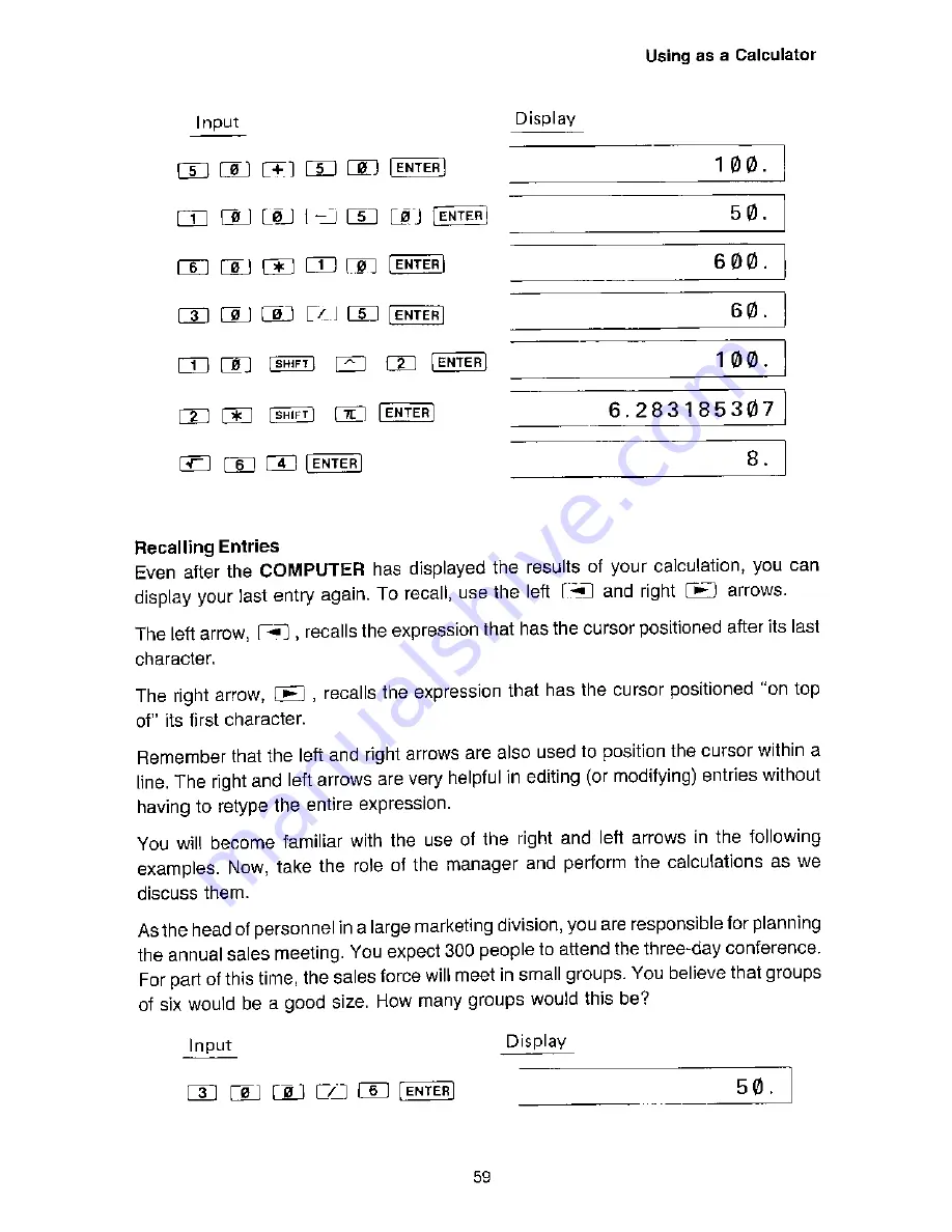 Sharp PC-1460 Operation Manual Download Page 63