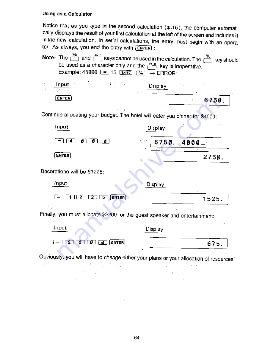 Sharp PC-1460 Operation Manual Download Page 68