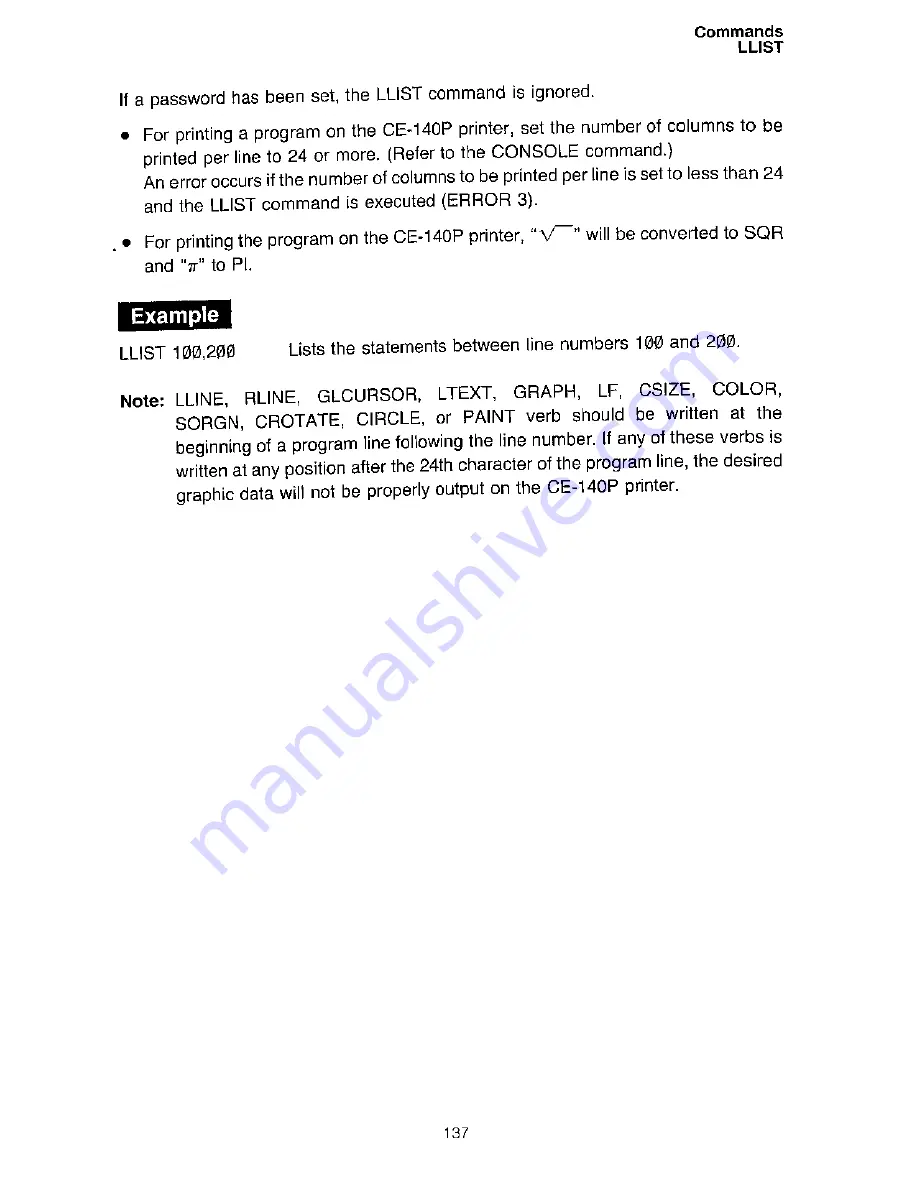 Sharp PC-1460 Operation Manual Download Page 141