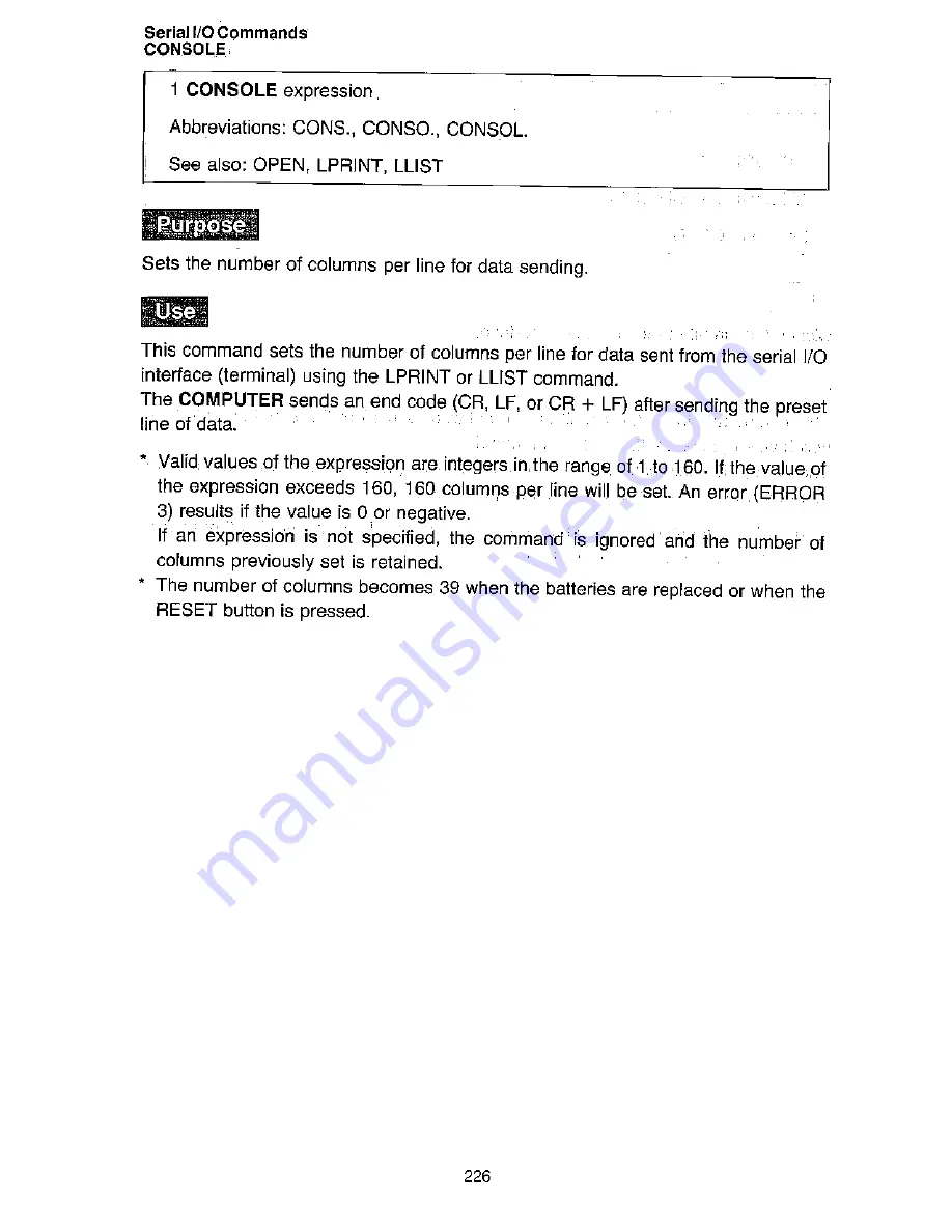 Sharp PC-1460 Operation Manual Download Page 230