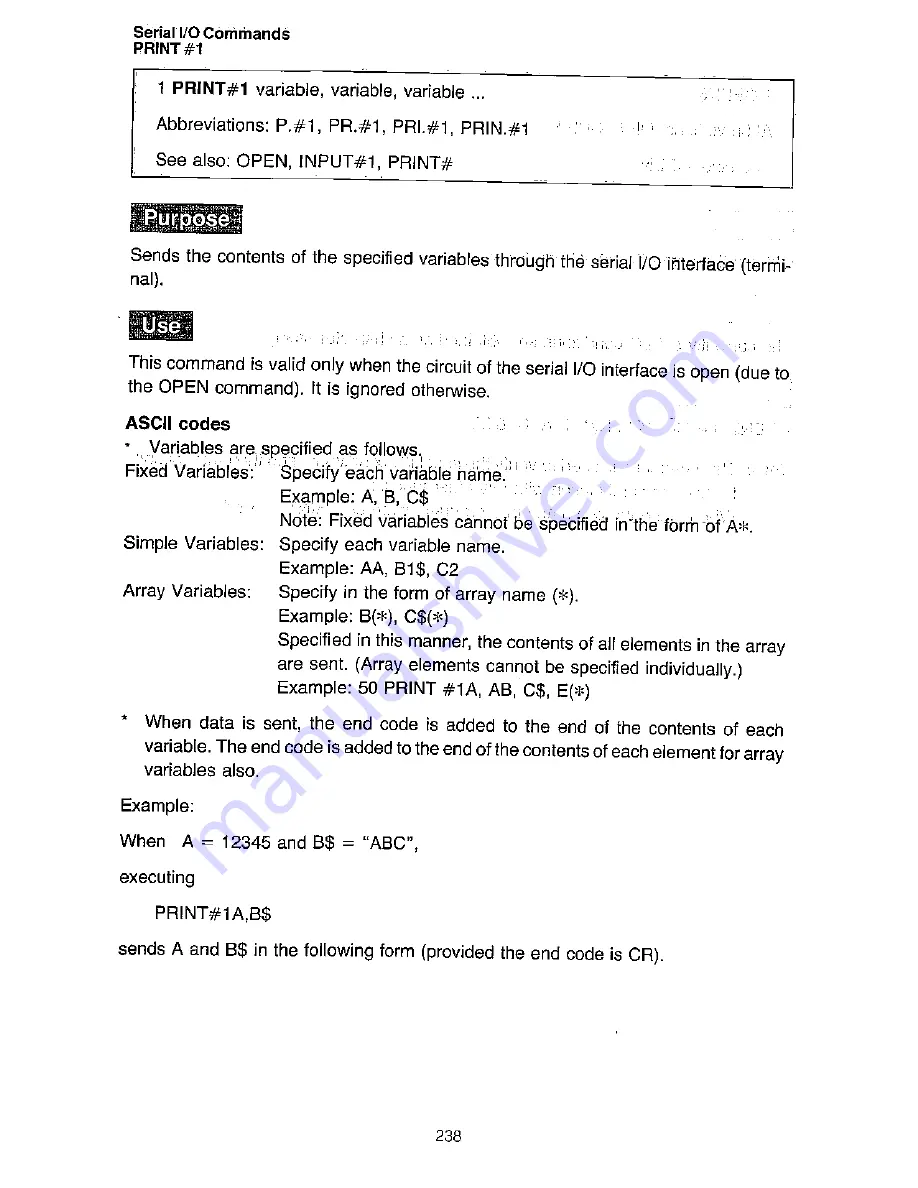 Sharp PC-1460 Operation Manual Download Page 242