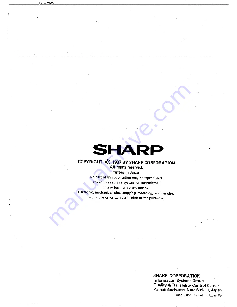 Sharp PC-7200 Скачать руководство пользователя страница 144