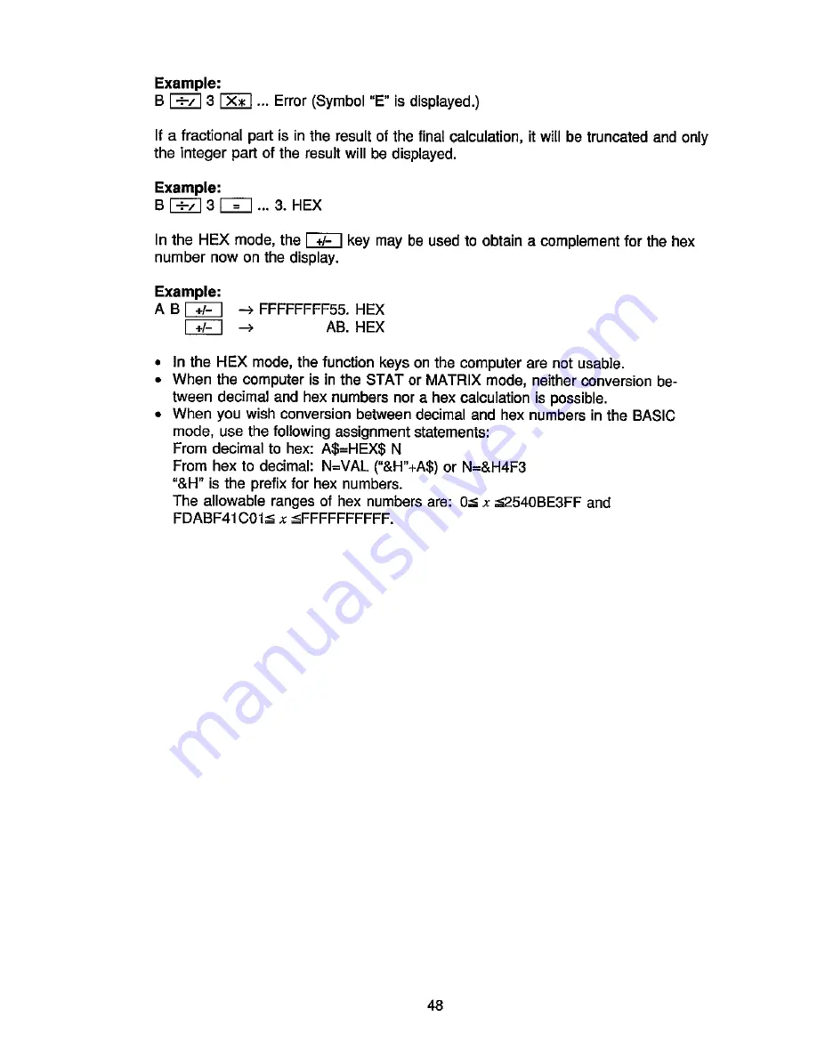 Sharp PC-E500 Operation Manual Download Page 56