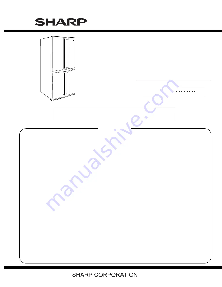 Sharp Plasmacluster SJ-F800SPBK Скачать руководство пользователя страница 1