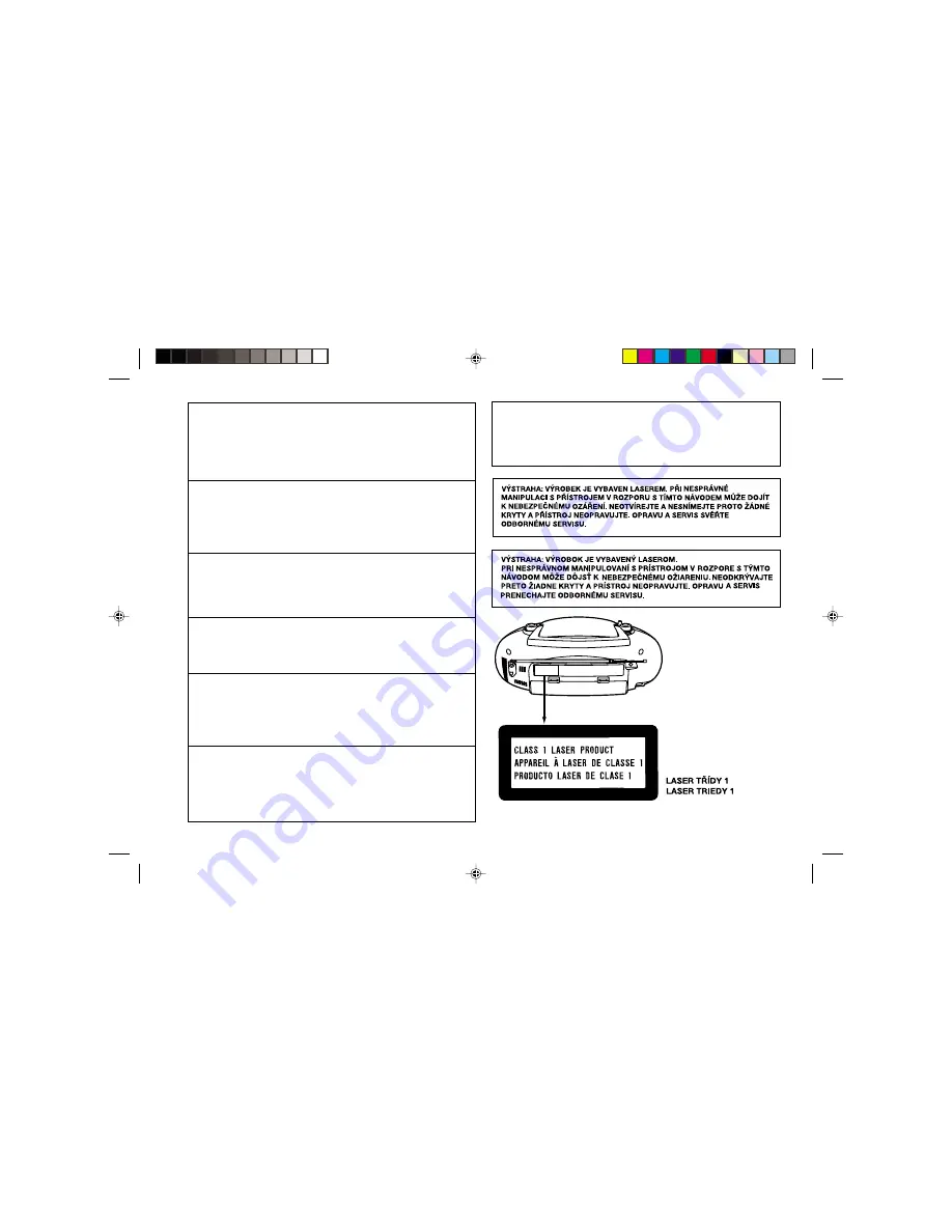 Sharp QT-CD180H Operation Manual Download Page 5