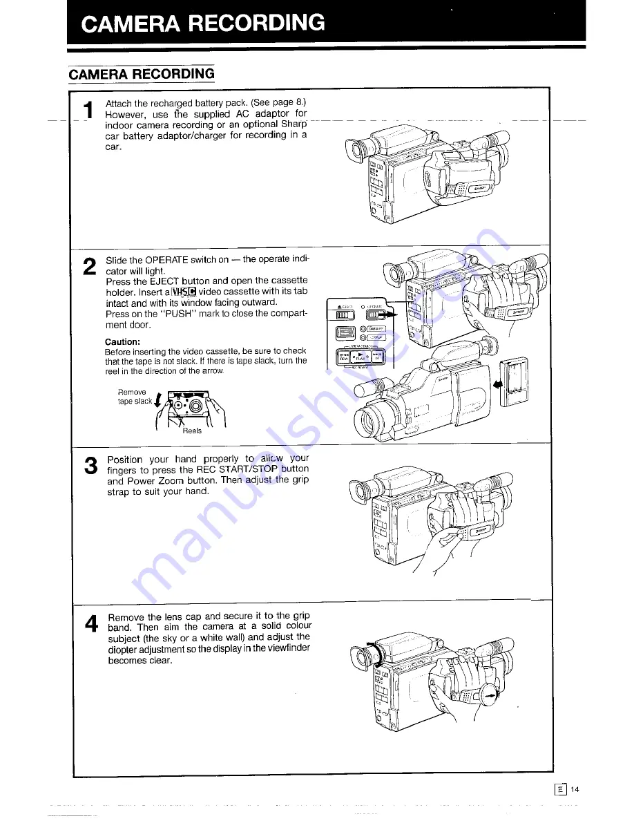 Sharp Quick Zoom 12 VL-C8000S Скачать руководство пользователя страница 17