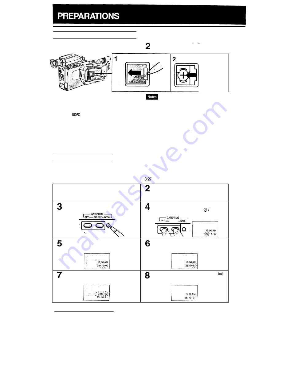 Sharp Quick Zoom 12 VL-C8000X Operation Manual Download Page 9