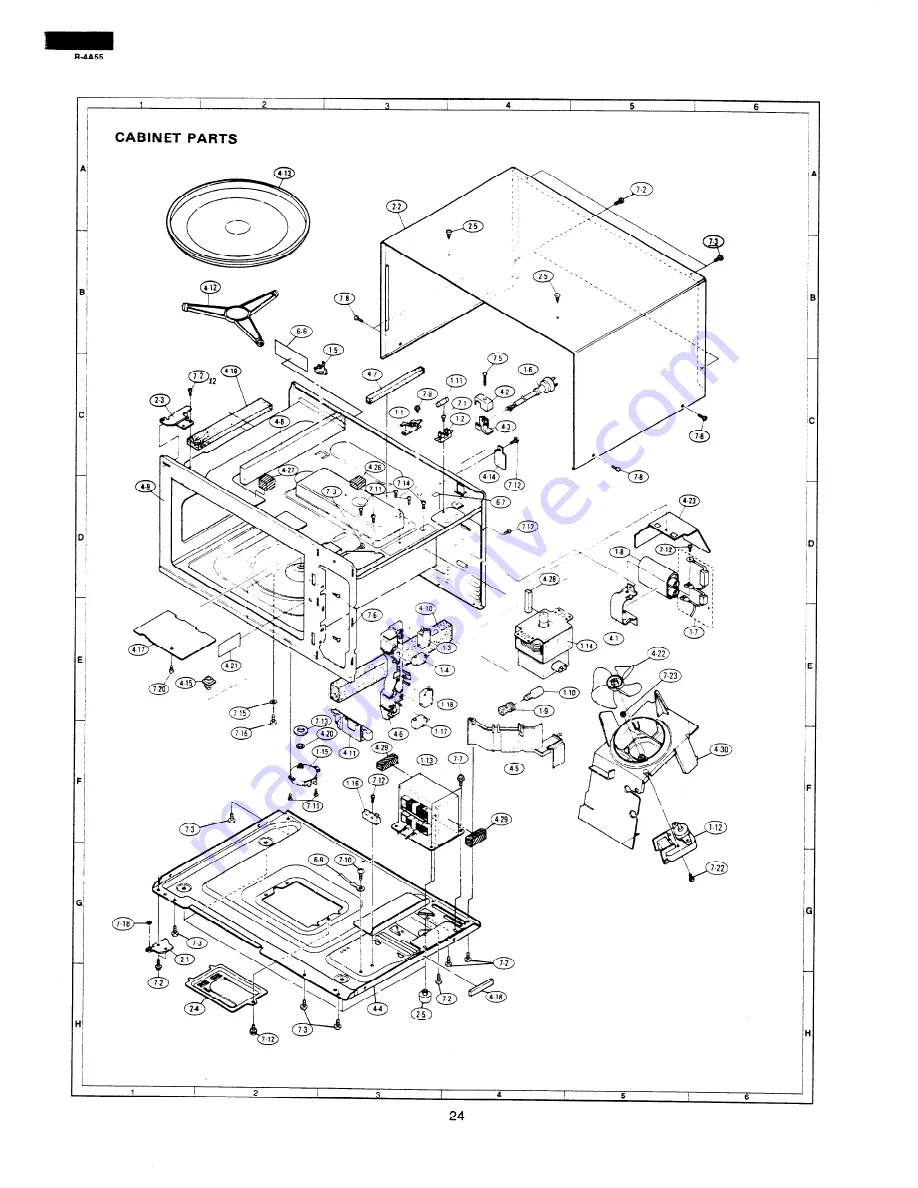 Sharp R-4A55 Service Manual Download Page 25