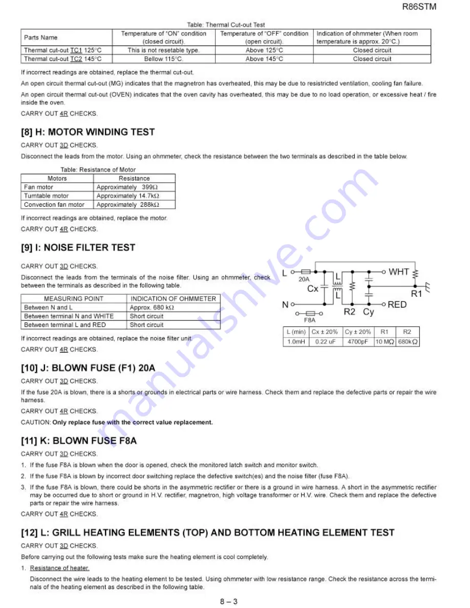 Sharp R-86STM Service Manual Download Page 15