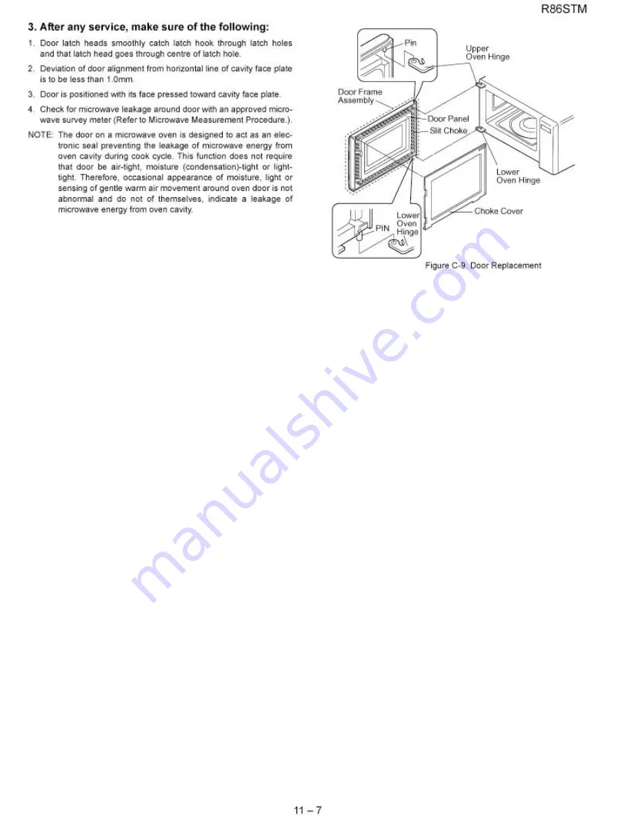 Sharp R-86STM Service Manual Download Page 27