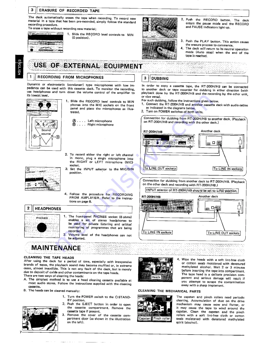 Sharp RT-200H Operation Manual Download Page 9