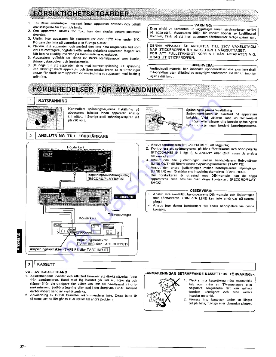 Sharp RT-200H Operation Manual Download Page 29