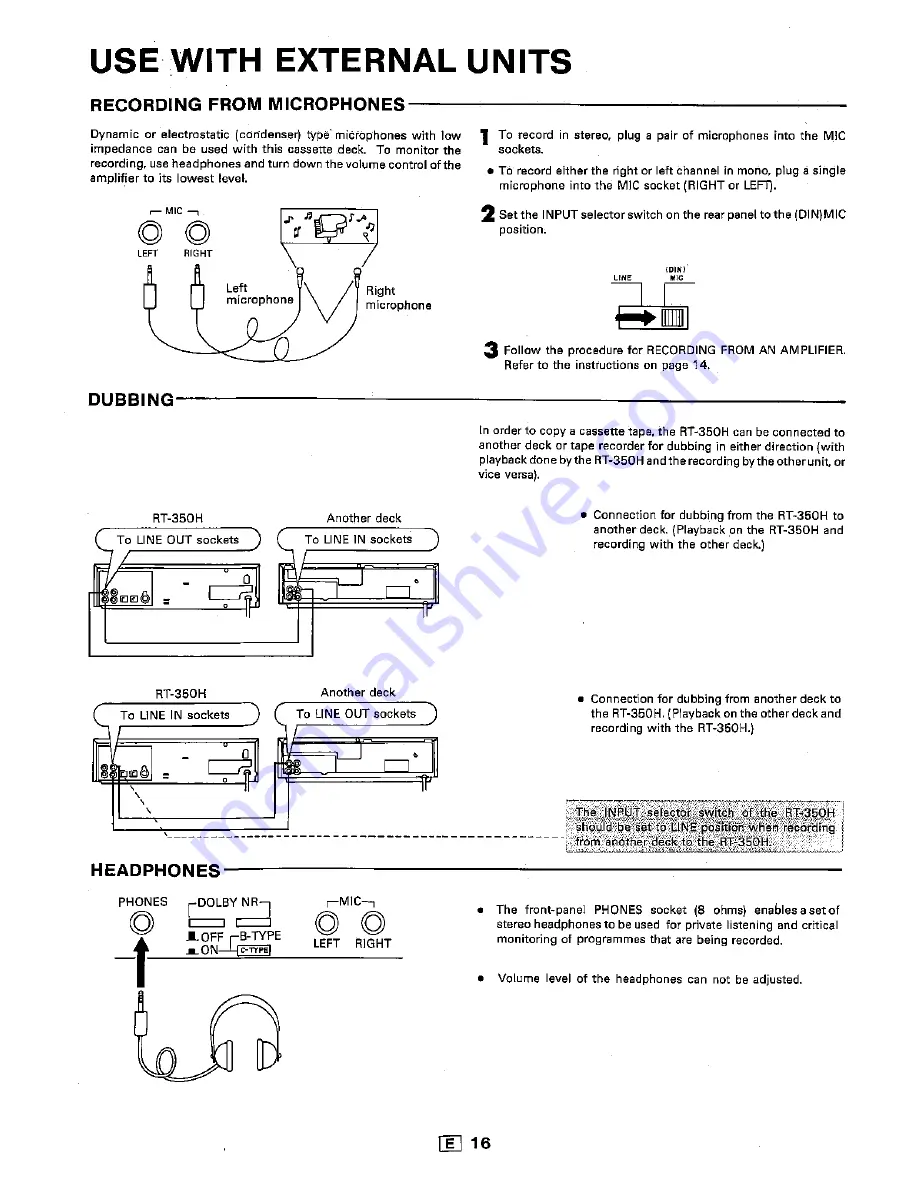 Sharp RT-350H Operation Manual Download Page 18