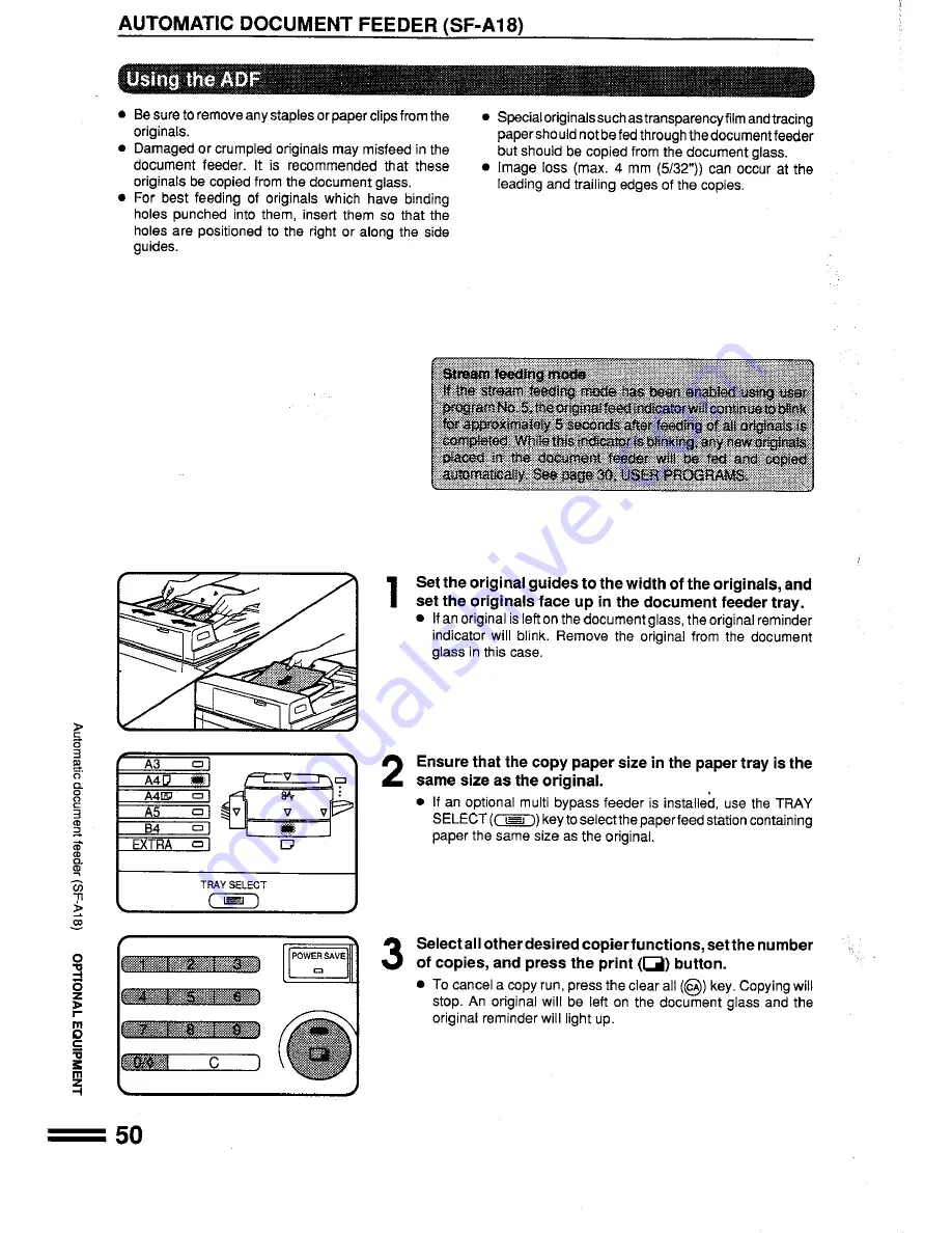 Sharp SF-2216 Getting Started Manual Download Page 52