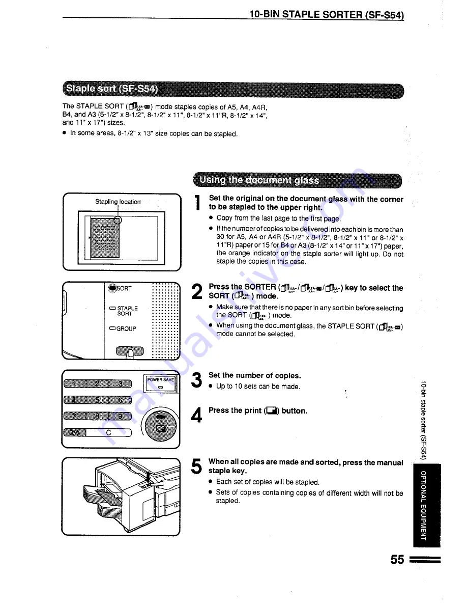 Sharp SF-2216 Getting Started Manual Download Page 57