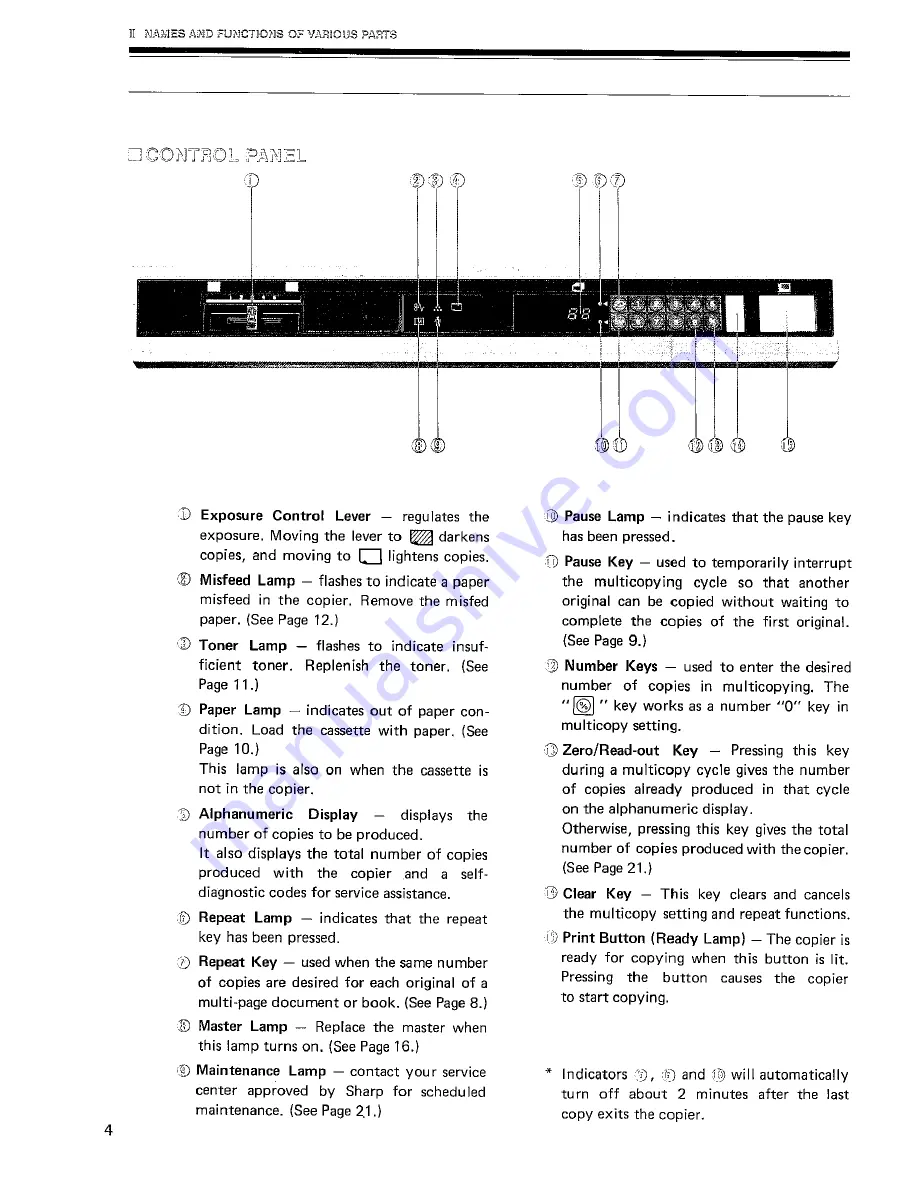 Sharp SF-7400 Operation Manual Download Page 6