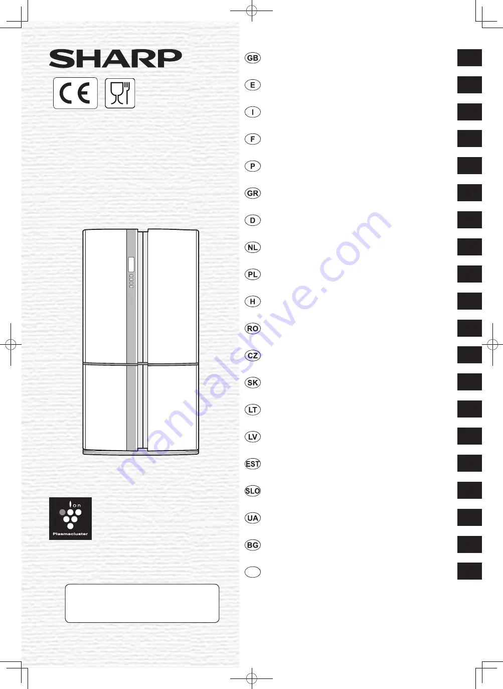 Sharp SJ-FP760V Скачать руководство пользователя страница 1