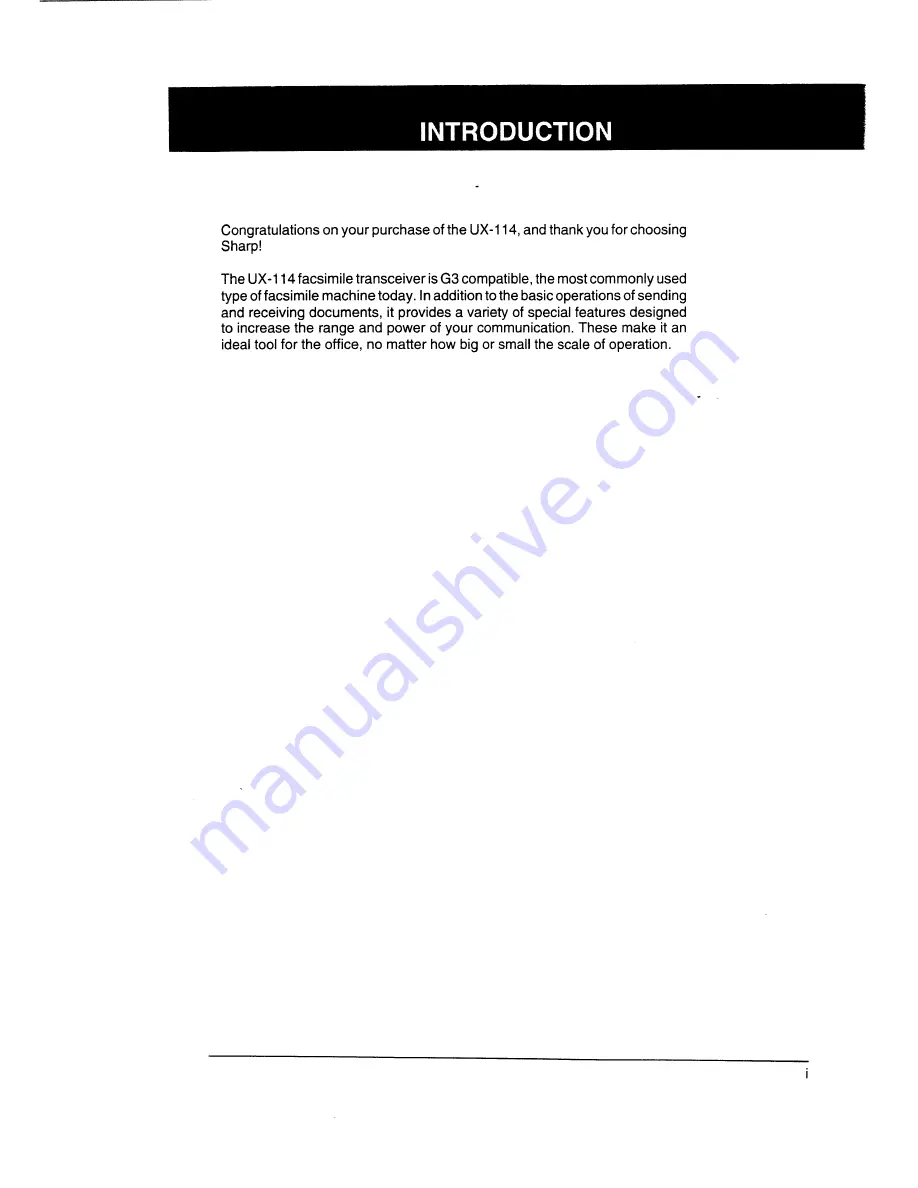 Sharp UX-144 Operation Manual Download Page 3