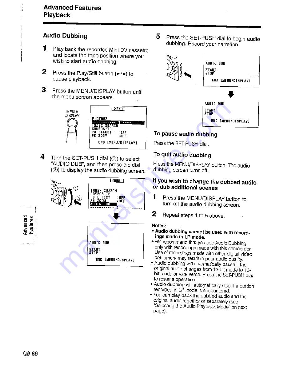 Sharp ViewCam Slim VL-PD6S Operation Manual Download Page 302