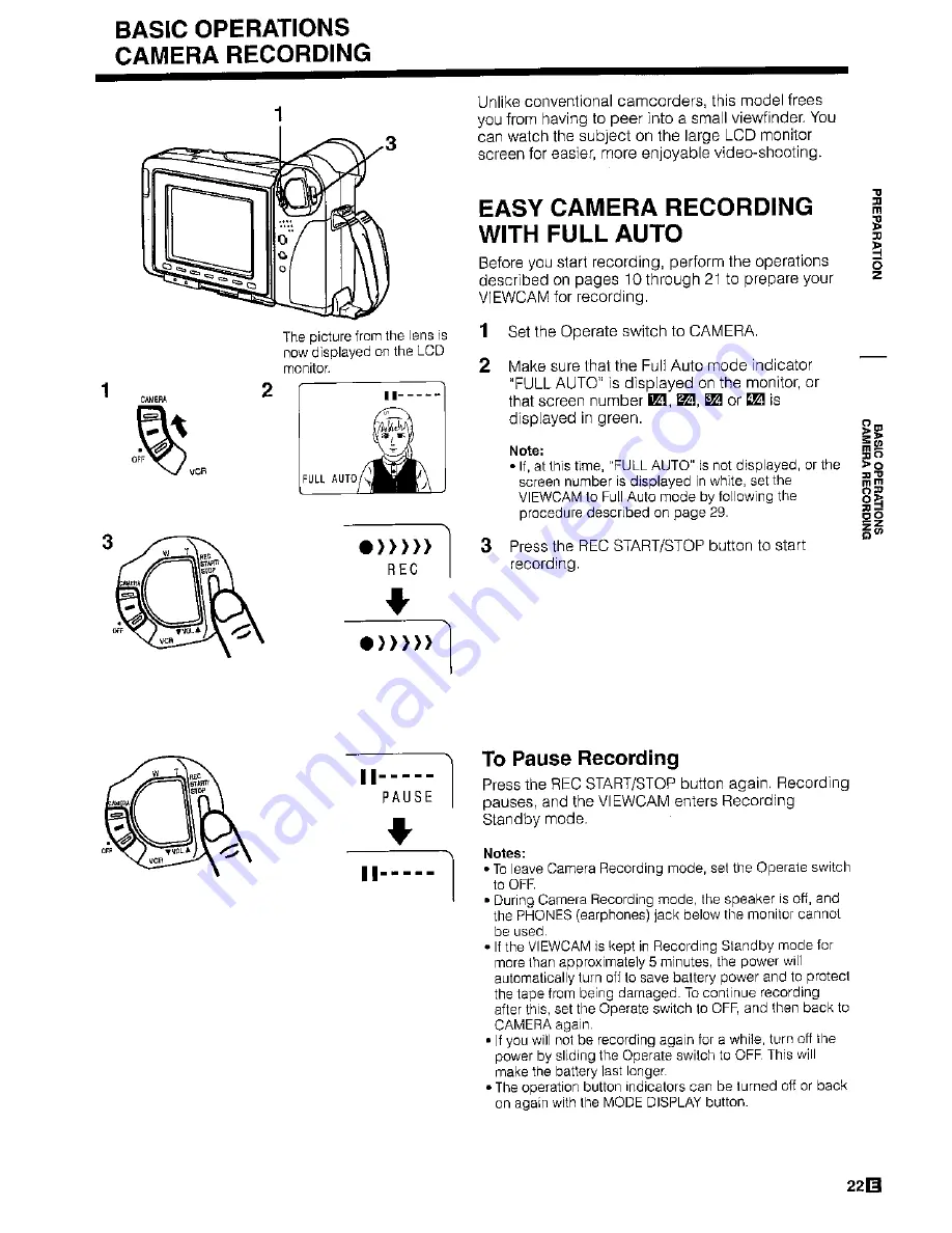 Sharp ViewCam VL-H450S Operation Manual Download Page 25