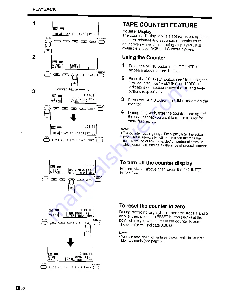 Sharp ViewCam VL-H450S Operation Manual Download Page 38