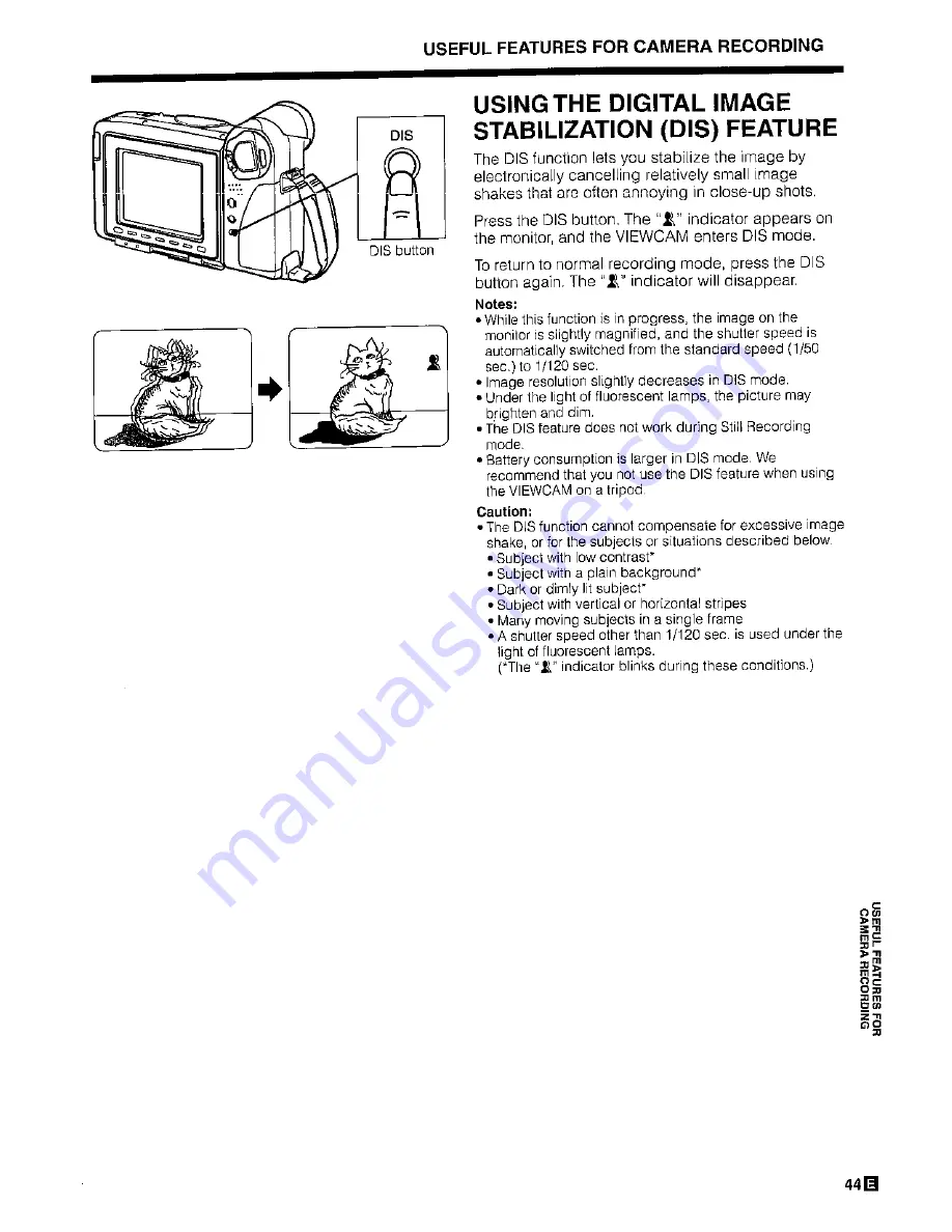 Sharp ViewCam VL-H450S Operation Manual Download Page 47