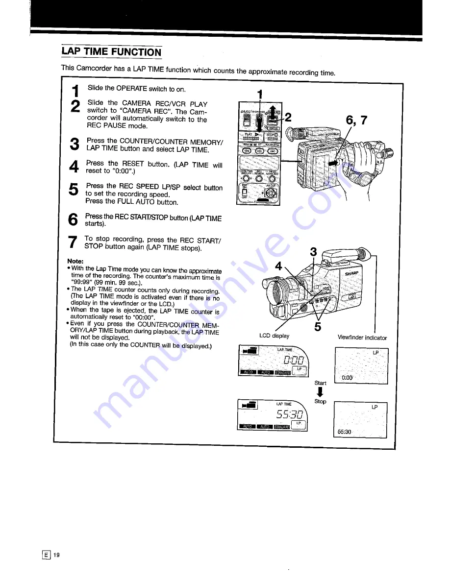 Sharp VL-C650S Operation Manual Download Page 21