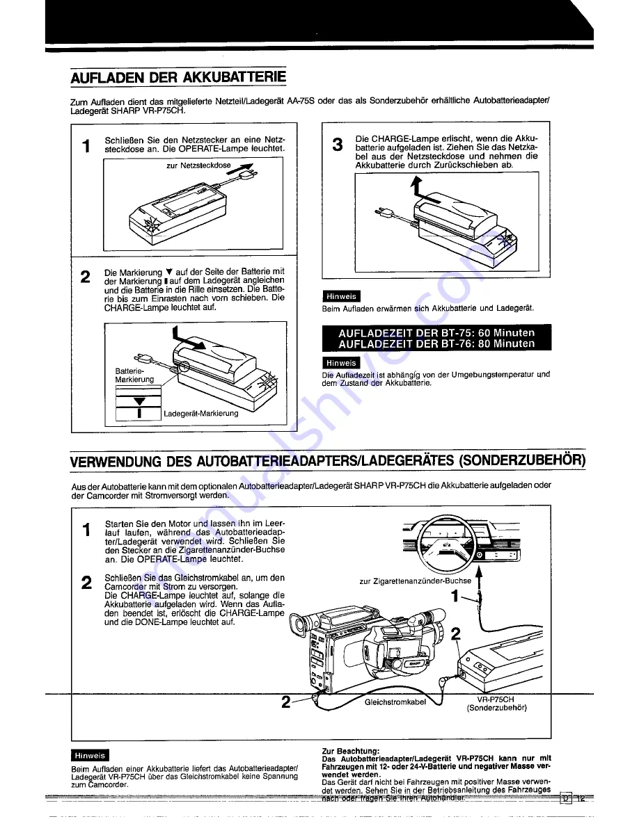 Sharp VL-C690S Operation Manual Download Page 15