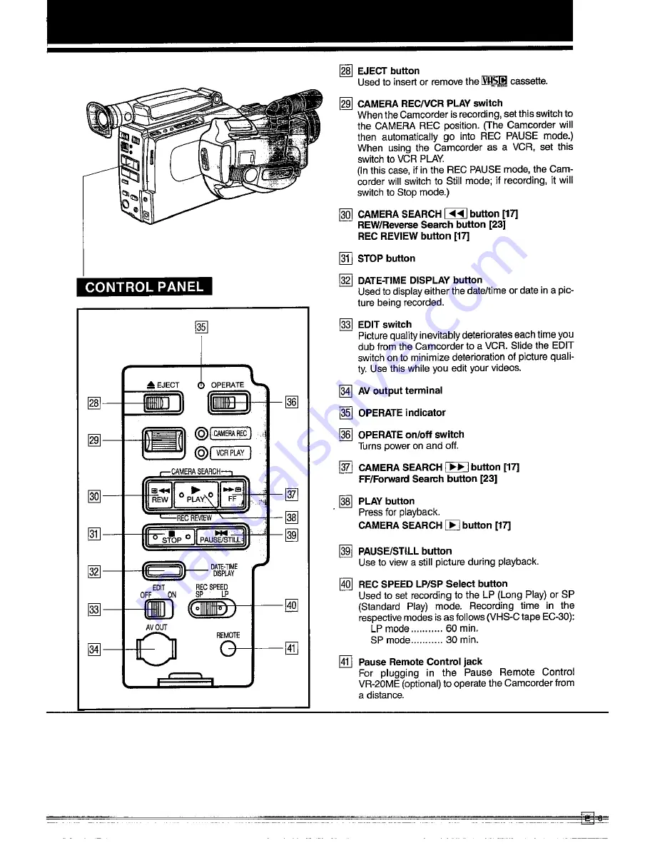 Sharp VL-C690S Скачать руководство пользователя страница 47