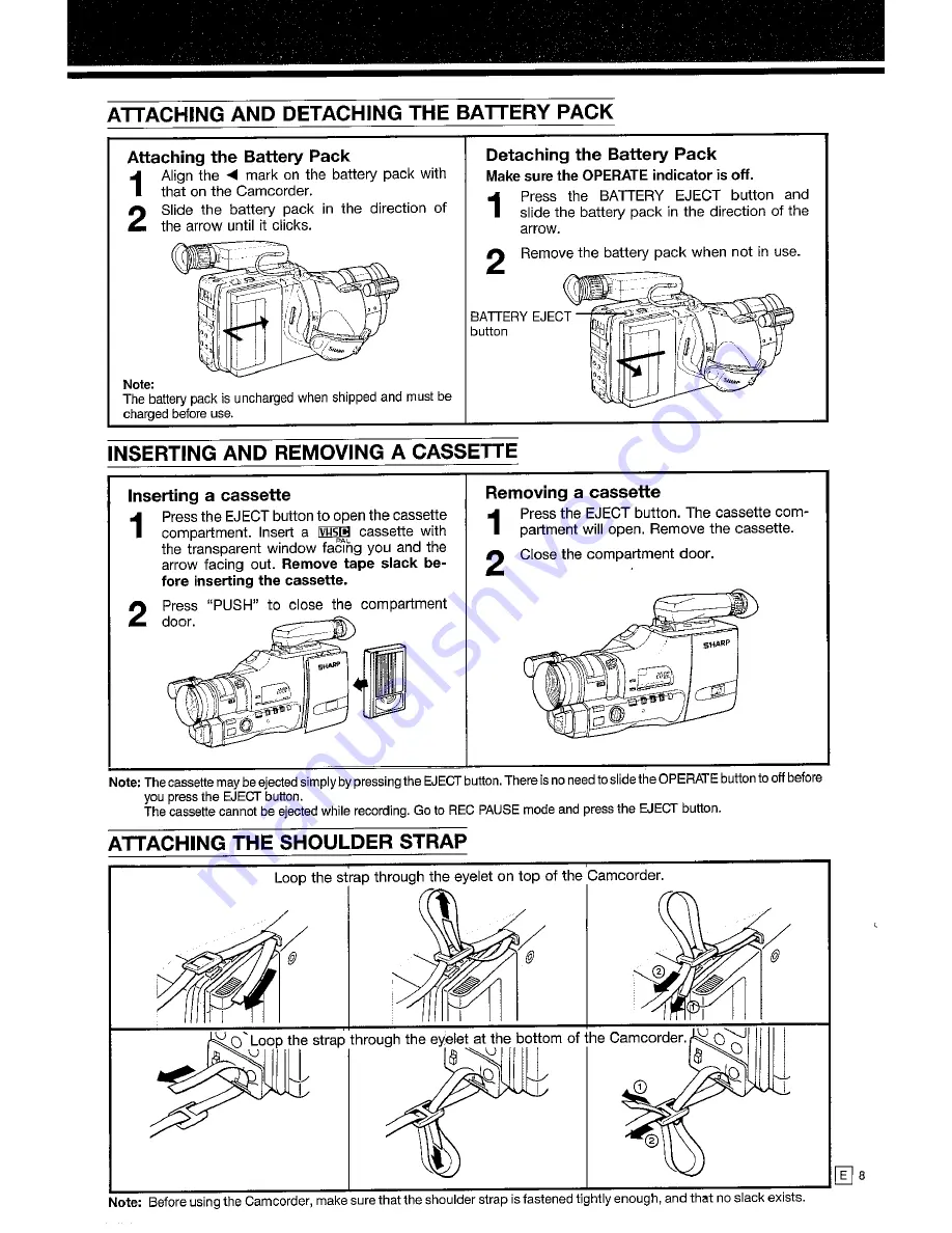 Sharp VL-C750S Operation Manual Download Page 11