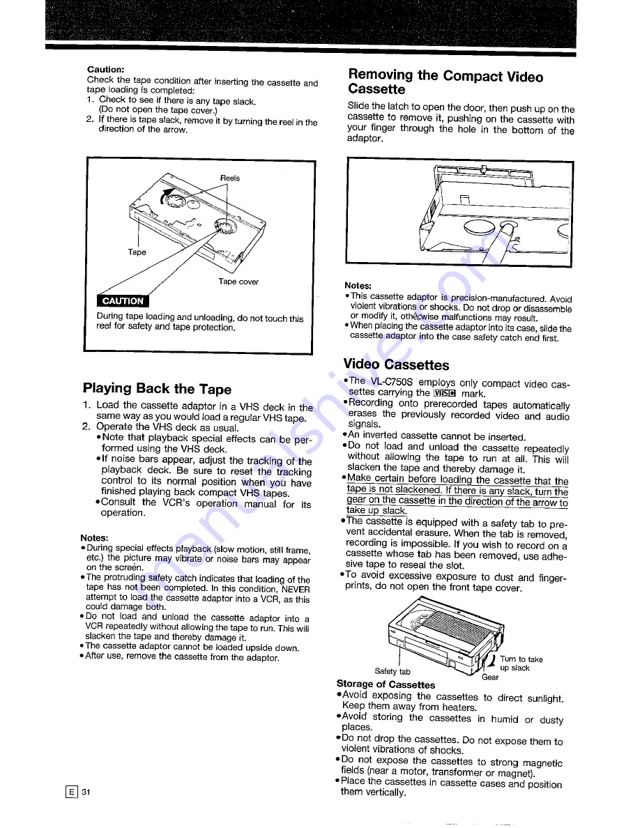 Sharp VL-C750S Operation Manual Download Page 34