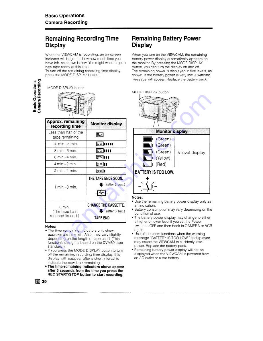 Sharp VL-DC1E Operation Manual Download Page 42