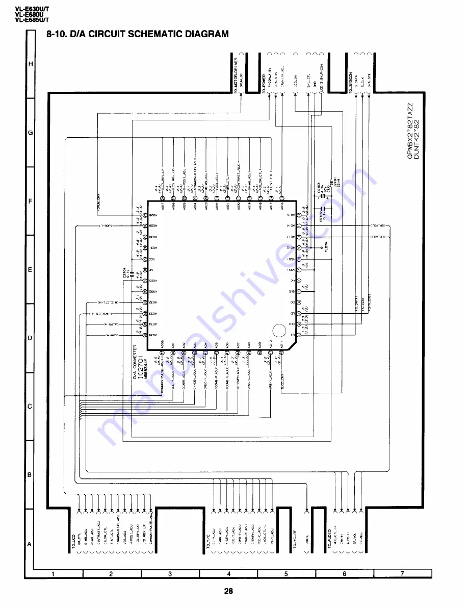 Sharp VL-E630U/T Service Manual Download Page 28