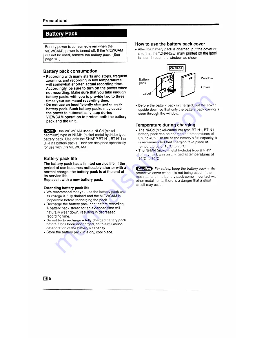 Sharp VL-E71E Operation Manual Download Page 8