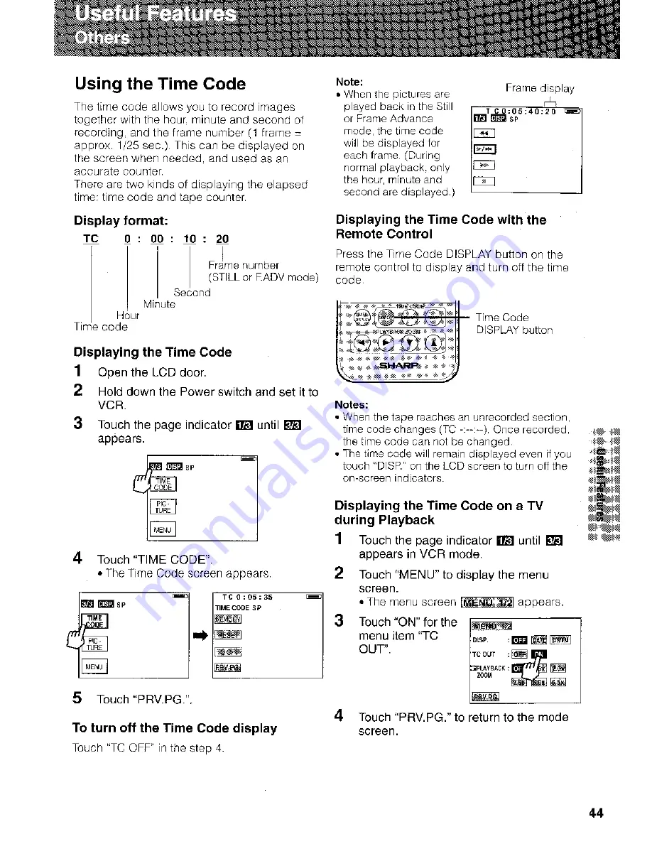 Sharp VL-RD1H Operation Manual Download Page 47