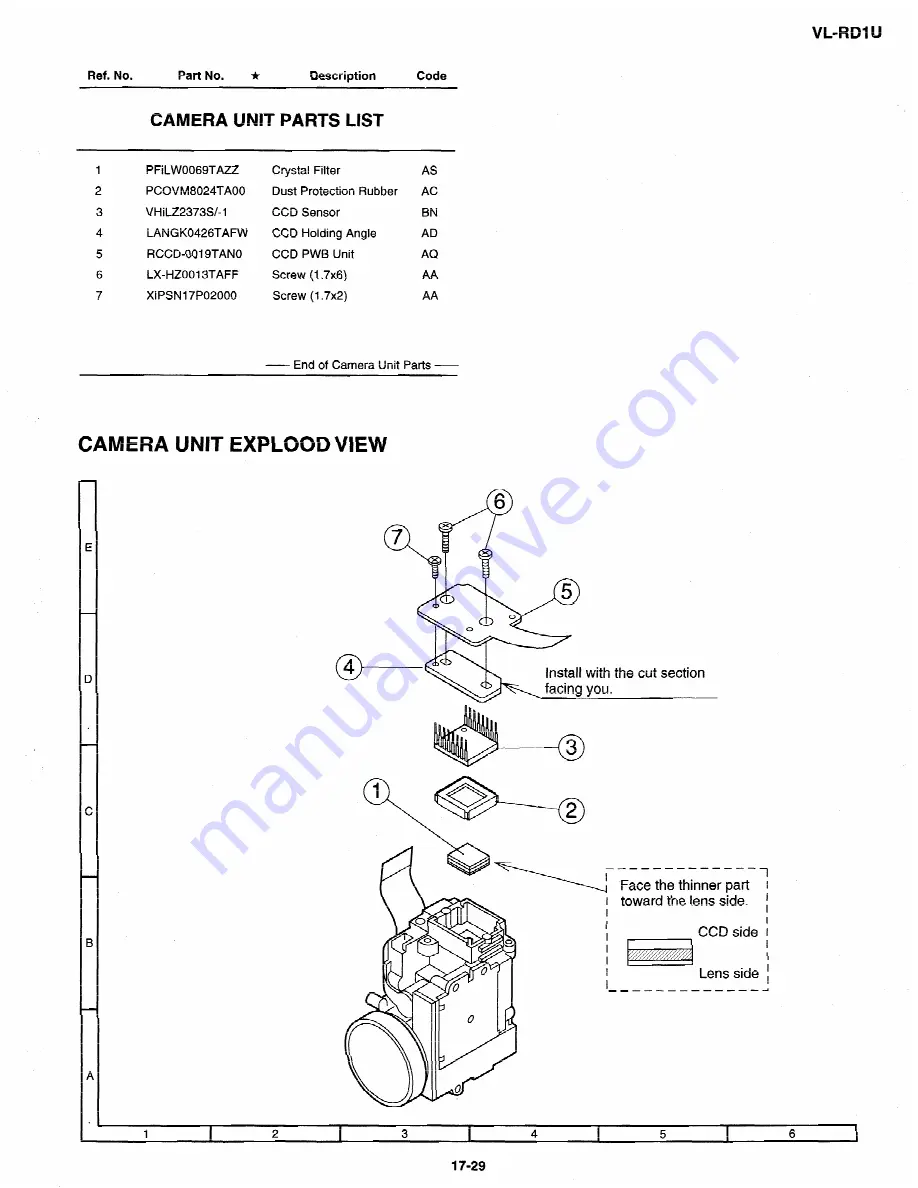 Sharp VL-RDI U Service Manual Download Page 149