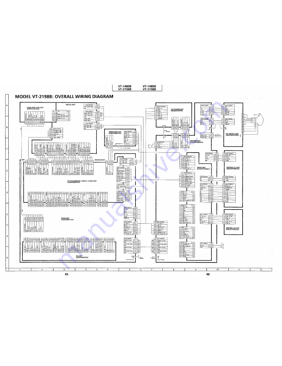 Sharp VT-1480B Service Manual Download Page 44