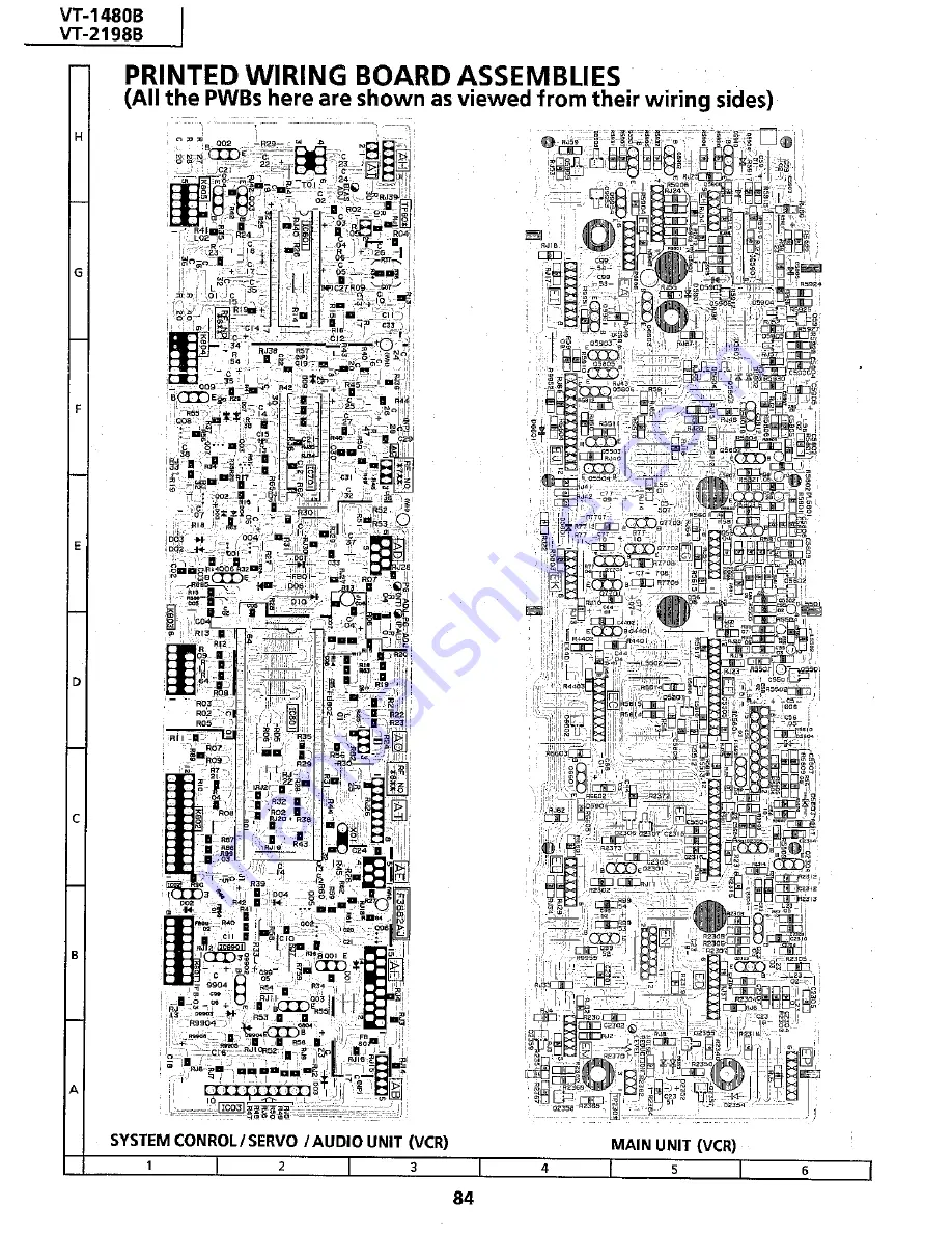 Sharp VT-1480B Service Manual Download Page 64