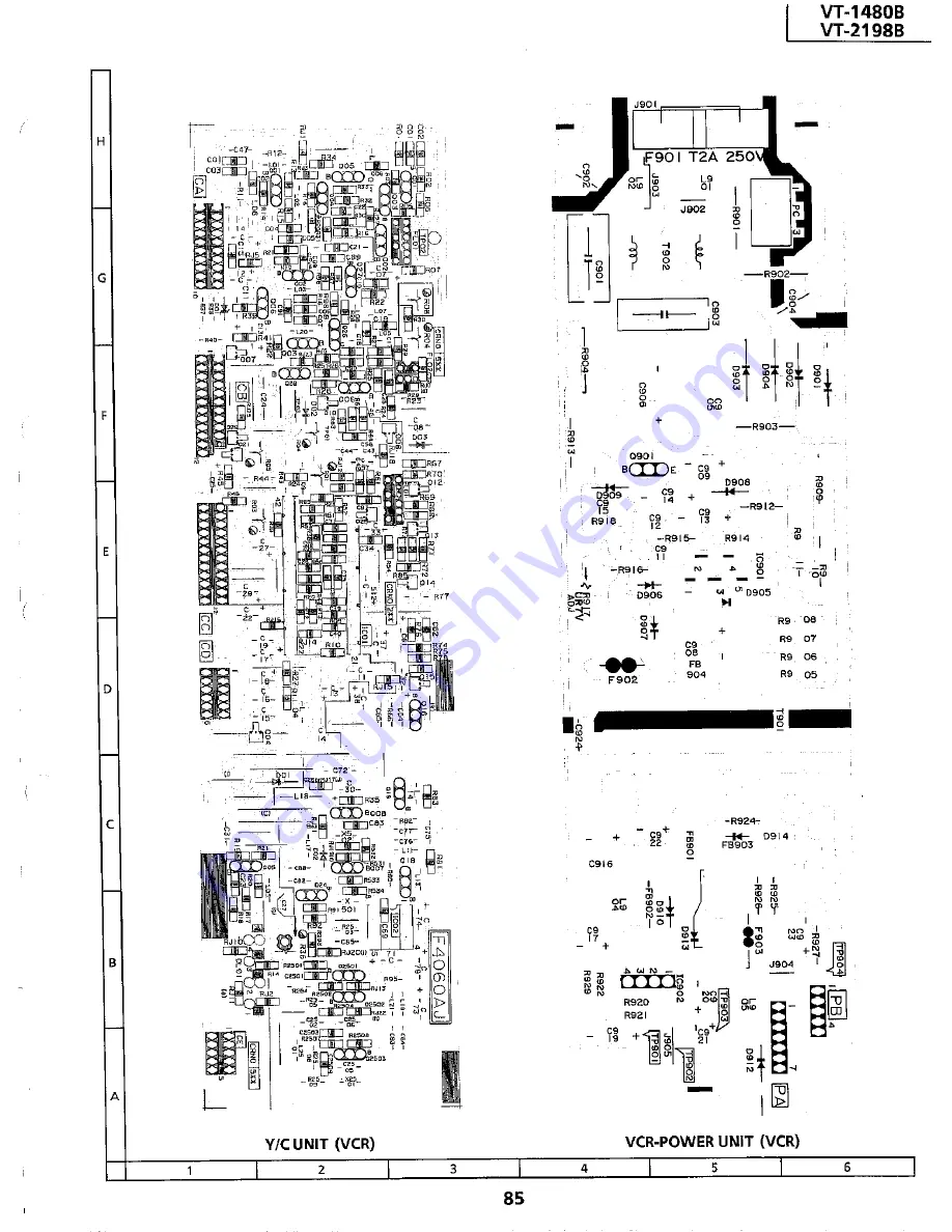 Sharp VT-1480B Service Manual Download Page 65