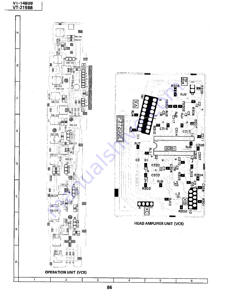 Sharp VT-1480B Service Manual Download Page 66