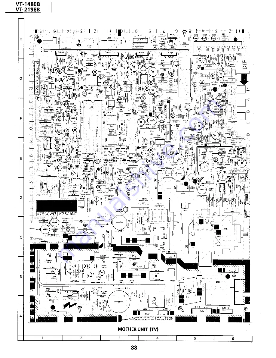 Sharp VT-1480B Service Manual Download Page 68